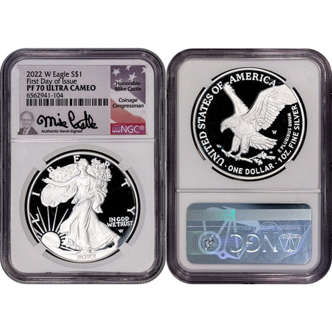 2020-W Proof American Silver Eagle - NGC 70 UCAM FDOI Castle