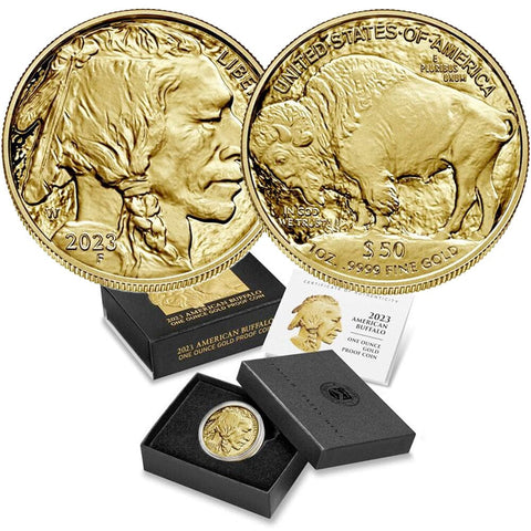 2023-W Proof $50 .9999 One Ounce Gold Buffalo in OGP