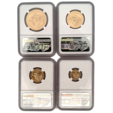 4-Coin 2023 American Gold Eagle Sets (1.85 TOZ) - NGC MS 70 ER Cabral Signed