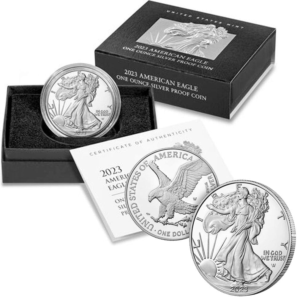 2023 W Proof American Silver Eagle Coins Gem Proof in OGP w COA