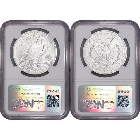 2023 Morgan & Peace Dollar 2-Coin Set - NGC MS 69