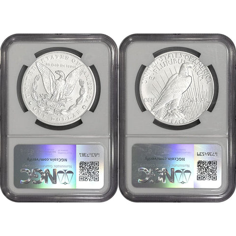 2023 Morgan & Peace Dollar Set - NGC MS 70 First Day of Issue