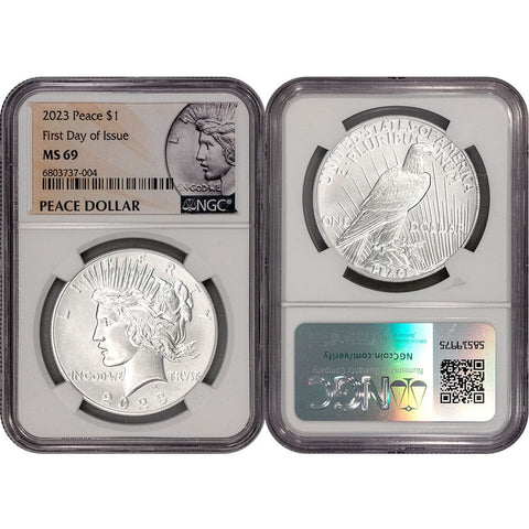 2023 Peace Silver Dollar - NGC MS 69 FDOI