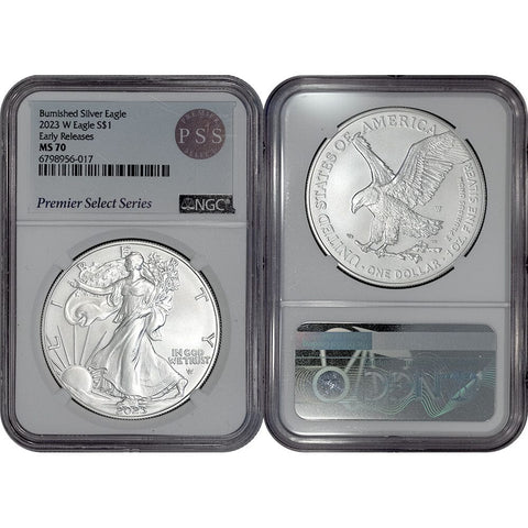 2023-W Burnished American Silver Eagle - NGC MS 70 Early Releases