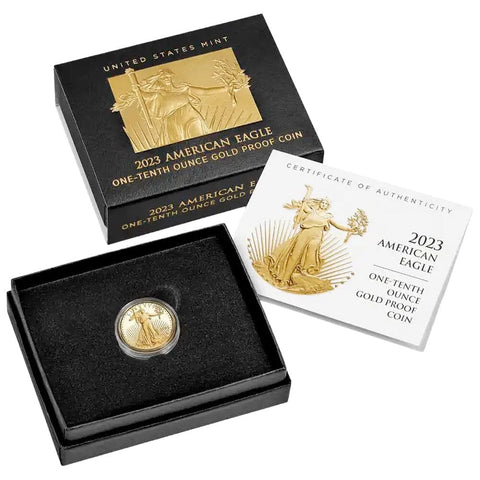 2023-W Proof $5 Tenth 1/10 Ounce Gold Eagles - Gem Proof in OGP