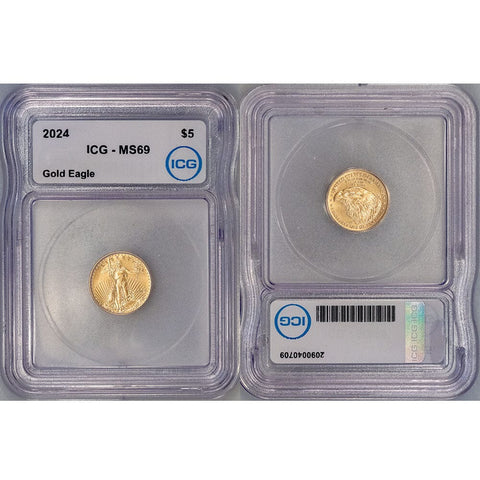 2024 $5 10th Ounce American Gold Eagle - ICG MS 69