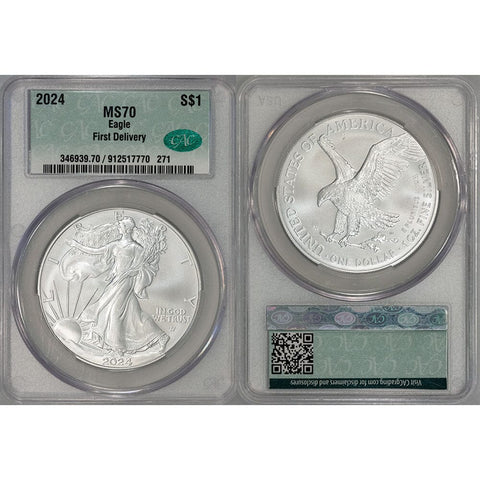 2024 American Silver Eagle - CAC MS 70 First Delivery