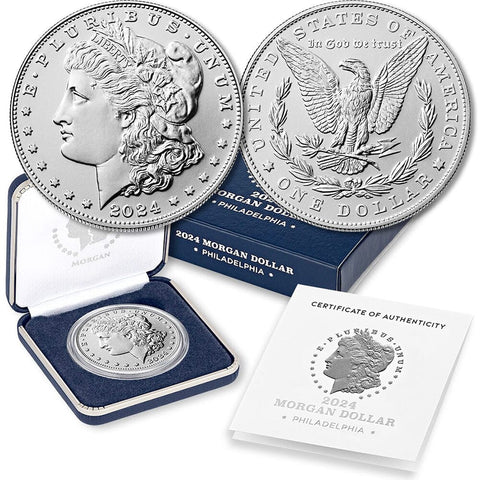 2024-P Morgan .999 Silver Dollars - Gem Uncirculated in OGP w/COA