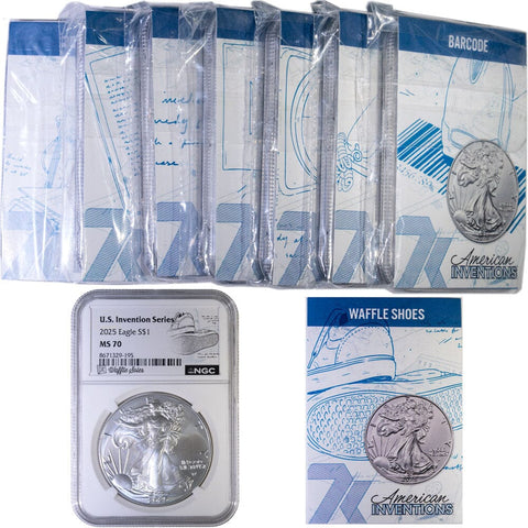 2025 "Invention Series" American Silver Eagles - NGC MS 70 - Gem Brilliant Uncirculated