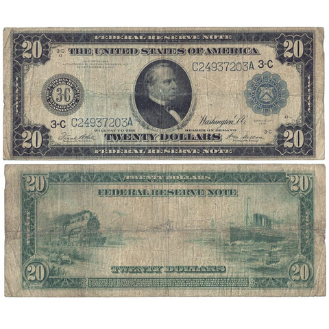 1914 $20 Federal Reserve Bank of Philadelphia Note Fr. 975 - Very Good+
