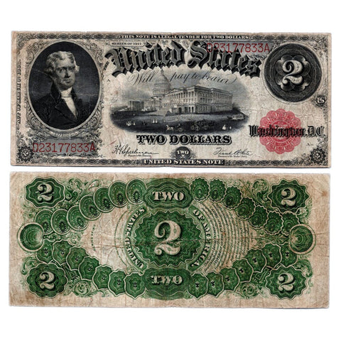 1917 $2 Legal Tender Note Fr. 60 - Fine