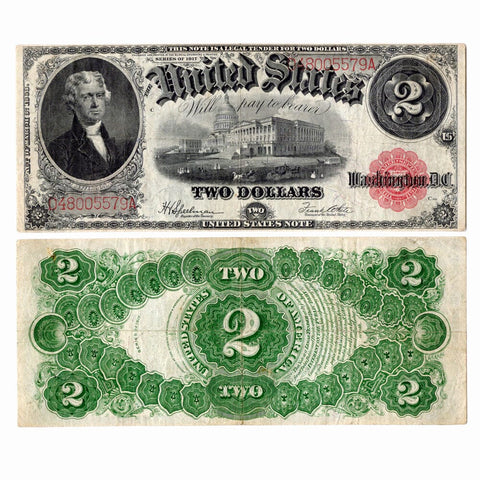 1917 $2 Legal Tender Note Fr. 60 - Very Fine