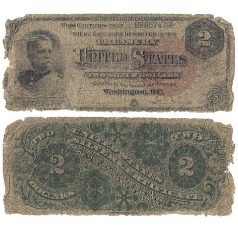 1866 $2 Silver Certificate Fr. 242 - Good