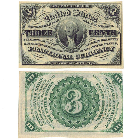 (1864-1869) 3rd Issue 3¢ Fractional Fr. 1226 (Light) - Crisp Uncirculated