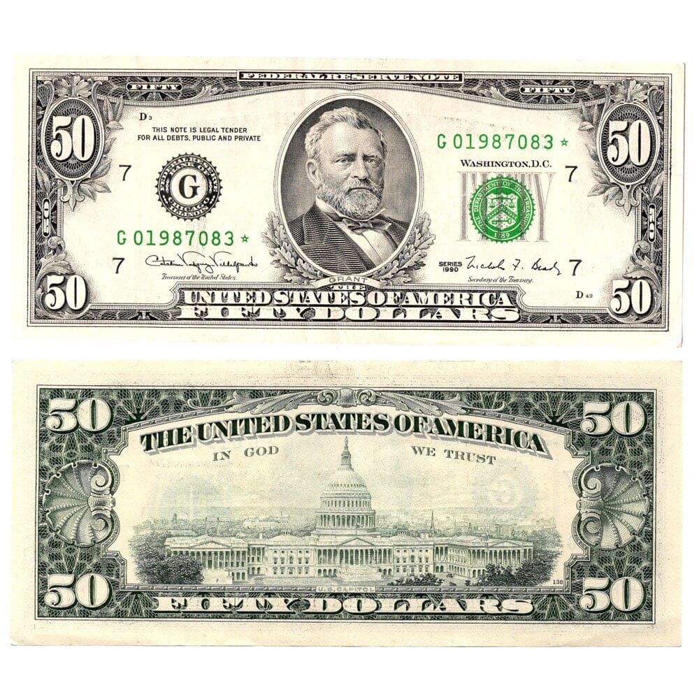 Here's a current year $50 bill and a 1990 $50 bill. : r