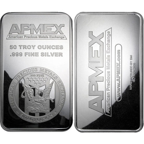 APMEX 50 oz .999 Silver Bar