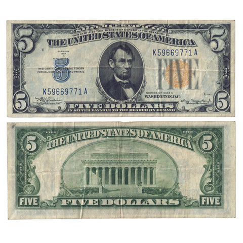 1934-A $5 North Africa Emergency Issue Silver Certificate, FR. 2307 - Very Fine