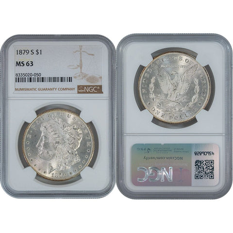 1879-S Morgan Dollar - NGC MS 63 - Choice Brilliant Uncirculated
