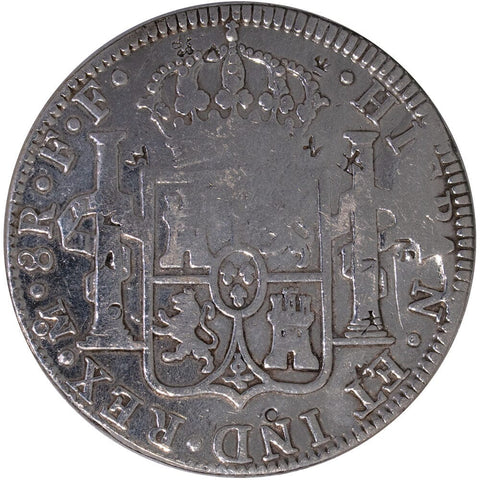 1783-FF Mexico Silver 8 Reales - Very Good Details - Chopmarked/Polished