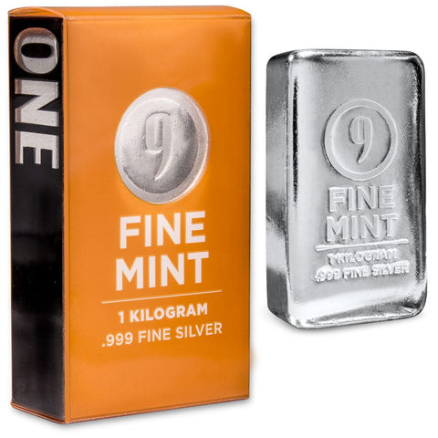 9Fine Mint Kilogram (32.15 toz) .999 Fine Silver Bars
