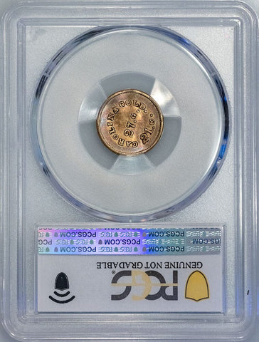 (1842-1850) A. Bechtler Gold Dollar 27 Grains 21 Carat Plain Edge - PCGS AU Details