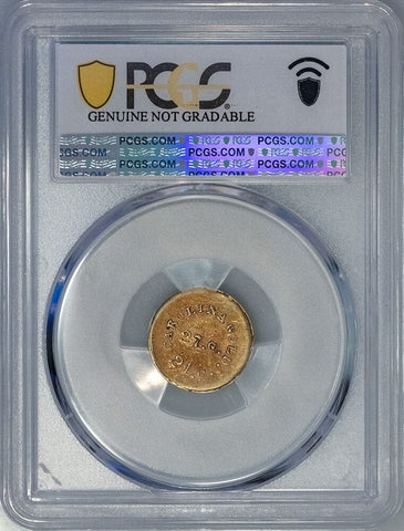 (1842-1850) A. Bechtler Gold Dollar 27 Grains 21 Carat Plain Edge - PCGS XF Details
