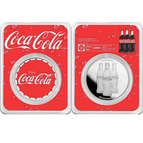 Coca-Cola® 1 oz .999 Silver Rounds - Gem in Original Packaging