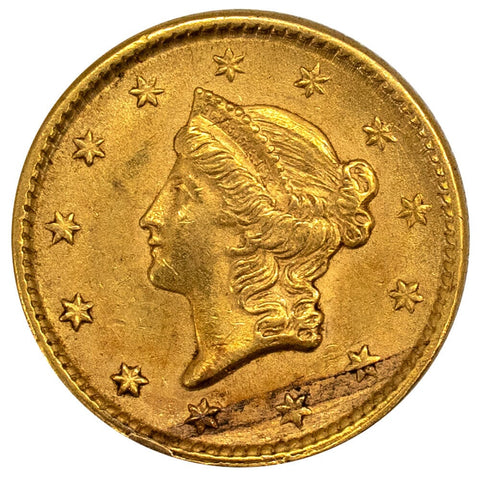 1851 Type-1 Gold Dollar - About Uncirculated Details