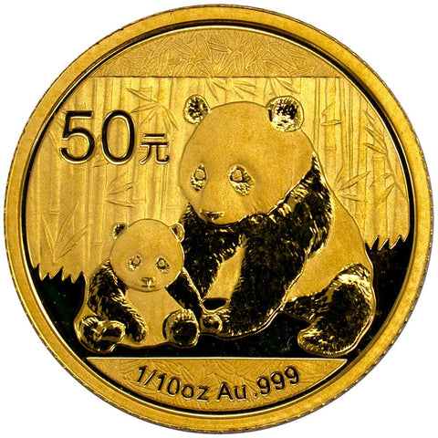 2012 50 Yuan 1/10oz Gold Panda - Gem Uncirculated