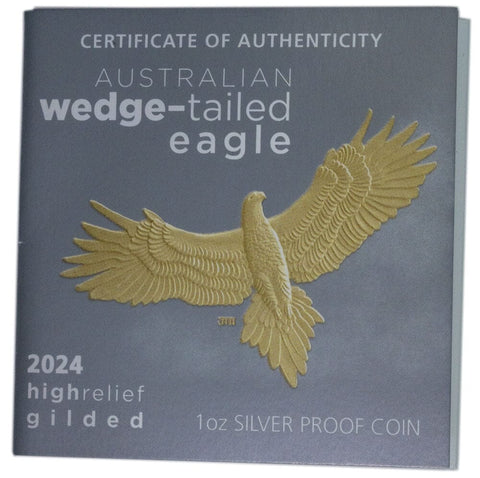2024 Australia $1 Gilded High Relief Wedge-Tailed Silver Eagle - NGC PF 70 UCAM in OGP w/ CoA