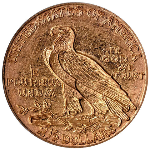 1912 $2.5 Indian Quarter Eagle Gold Coin - About Uncirculated Details (Ex-Jewelry)