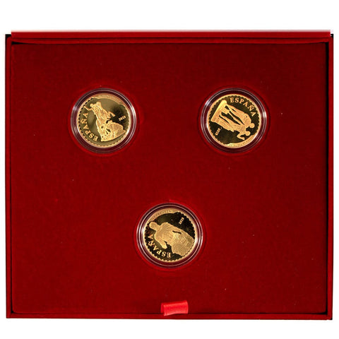 2019 Spain .999 Gold Prado Museum Bicentennial 3-Coin Proof Set - Gem Proof in OGP w/ CoA
