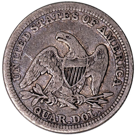 1858 Seated Liberty Quarter - Fine