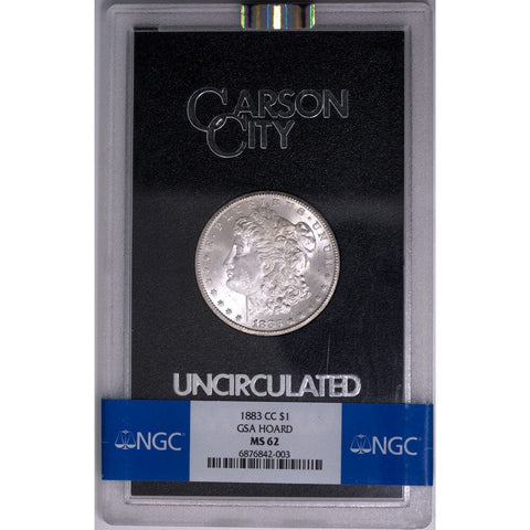 1883-CC Morgan Dollar - Carson City GSA - NGC MS 62 w/ Box & CoA