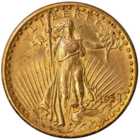1924 $20 Saint Gauden's Gold Double Eagle - About Uncirculated