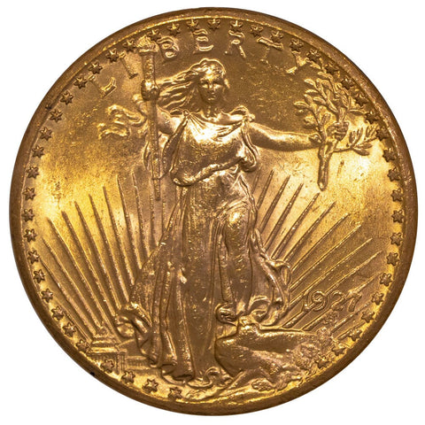 1927 $20 Saint Gauden's Double Eagle - Brilliant Uncirculated - In Hard Lucite Holder