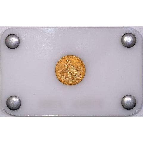 1913 $5 Indian Half Eagle Gold Coin - About Uncirculated - In Hard Lucite Holder