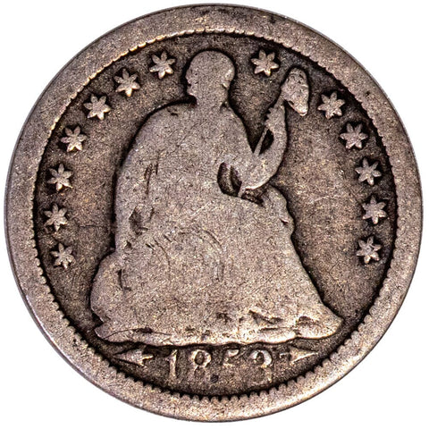 1853 Arrows Seated Half Dime - Good
