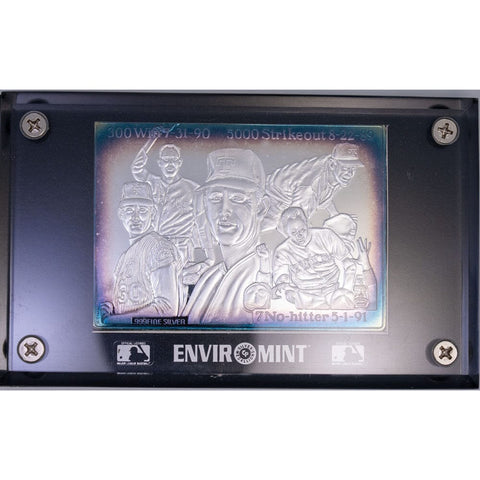 Nolan Ryan "Enviromint" 3oz .999 Fine Silver Bar - In Box W/ CoA
