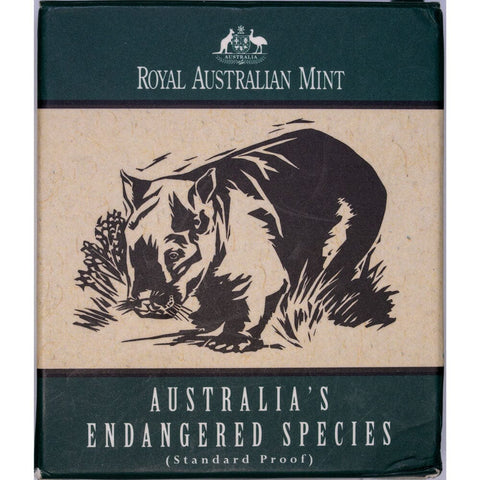 1998 Australia "Hairy-Nosed Wombat" Endangered Species $10 Sterling Silver Proof Coin - Gem Proof in OGP w/ CoA