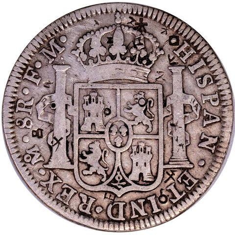 1794-FM Mexico Silver 8 Reales KM.109 - Fine (Chopmarks)
