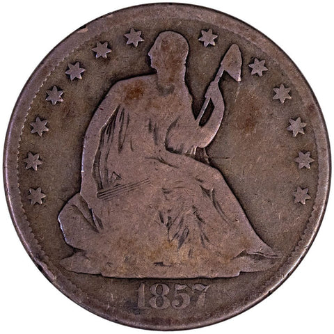 1857 Seated Liberty Half Dollar - Good