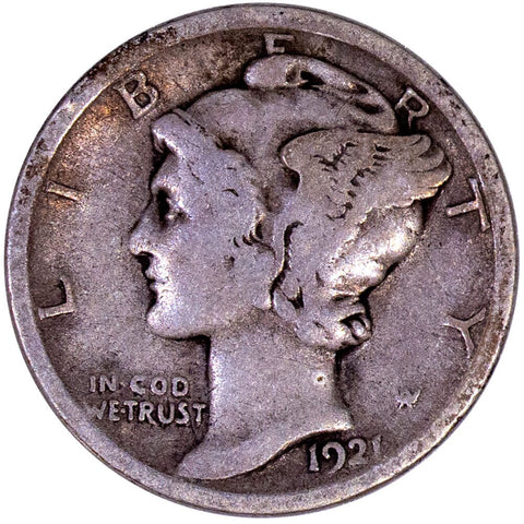 1921 Mercury Dime - Good - Key Date