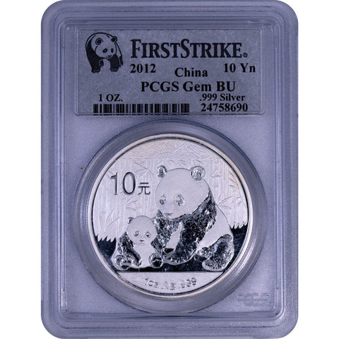 2012 China 10 Yuan Silver Panda - PCGS Gem BU