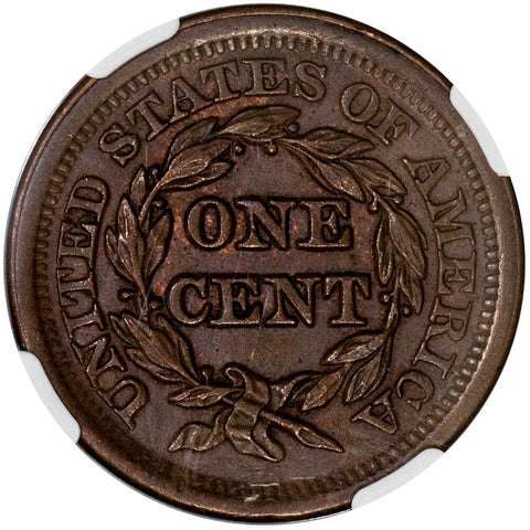 1853 Large Cent - NGC MS 62 BN - Uncirculated