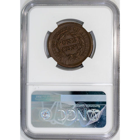 1853 Large Cent - NGC MS 62 BN - Uncirculated