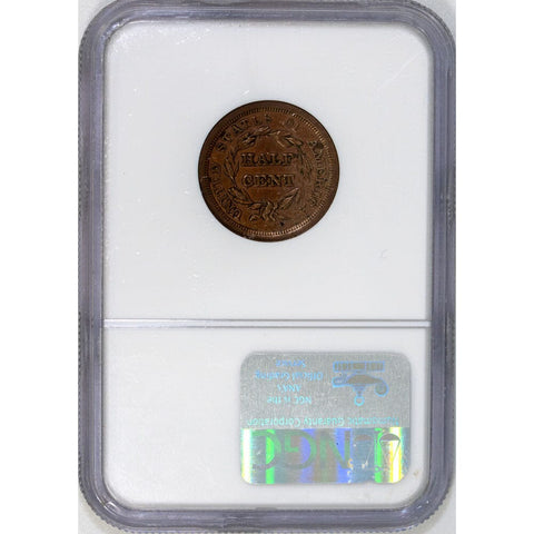 1851 Half Cent - Cohen 1 - NGC MS 62 BN - Uncirculated
