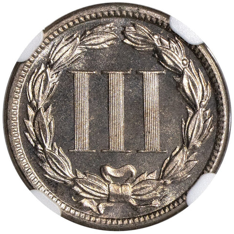 1886 Proof Three Cent Nickel - NGC PF 66 Cameo - Gem Proof