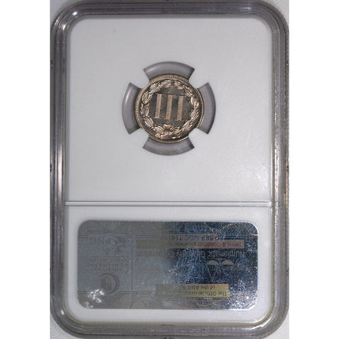 1886 Proof Three Cent Nickel - NGC PF 66 Cameo - Gem Proof