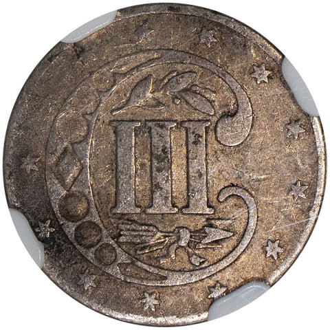 1857 Three Cent Silver (Trime) - NGC XF 45 - Choice Extremely Fine
